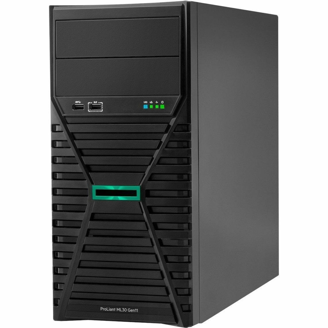 HPE ProLiant ML30 G11 4U Tower Server - 1 x Intel Xeon E-2434 3.40 GHz - 32 GB RAM - 960 GB SSD - (2 x 480GB) SSD Configuration - Serial ATA Controller