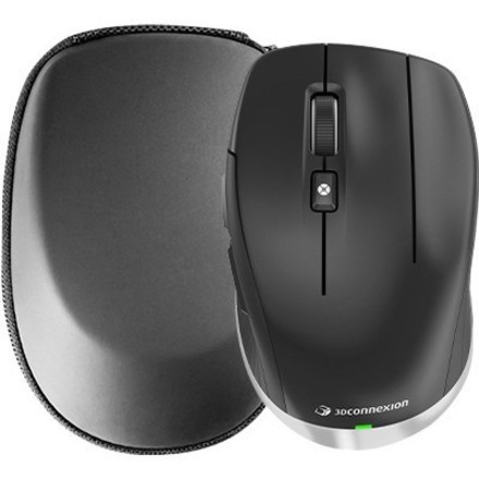 3Dconnexion CadMouse Compact Mouse - Bluetooth/Radio Frequency - USB - Optical - 7 Button(s) - 5 Programmable Button(s) - Black