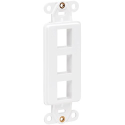 Tripp Lite by Eaton Center Plate Insert Decora Vertical 3-Port for A/V VoIP Ethernet