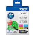 Brother LC432XL4PKS Original High Yield Inkjet Ink Cartridge - Magenta, Cyan, Yellow, Black - 4 / Pack
