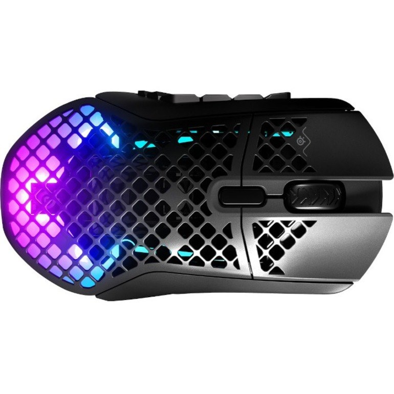 SteelSeries Aerox 9 Gaming Mouse - Bluetooth/Radio Frequency - USB Type C - Optical - 18 Button(s) - 18 Programmable Button(s) - Black