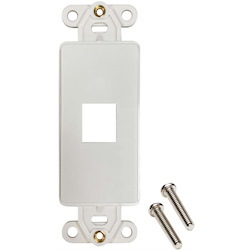 Tripp Lite by Eaton Safe-IT 1-Port Antibacterial Wall-Mount Insert, Decora Style, Vertical, Ivory, TAA