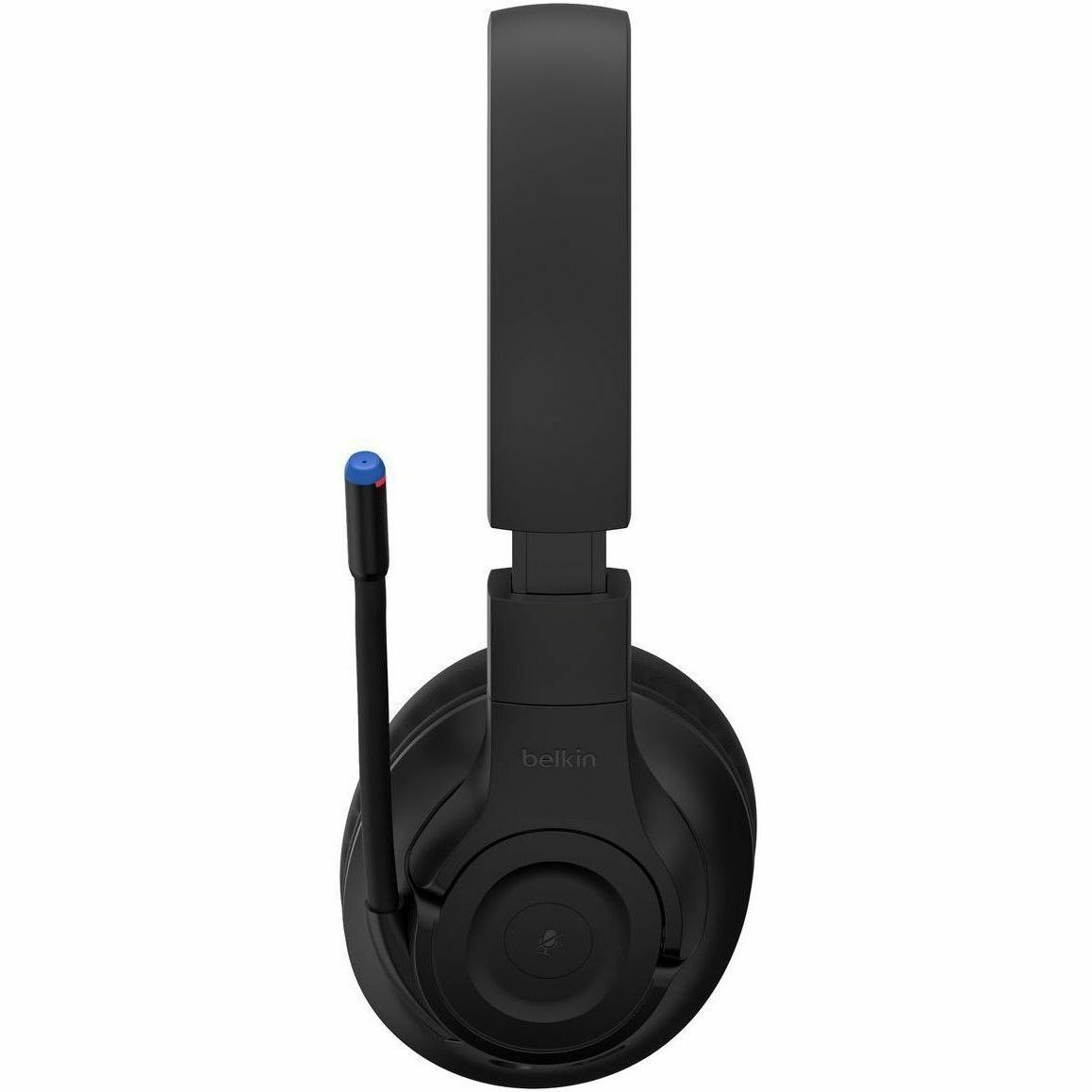 Belkin Wireless Over-Ear Headset for Kids with Mic - On-Ear Earphones for iPhone, iPad, Fire Tablet & More - Black