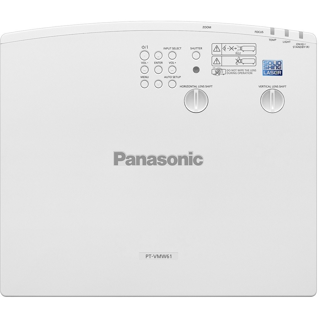 Panasonic PT-VMW61 LCD Projector - 16:10 - Ceiling Mountable, Floor Mountable - White