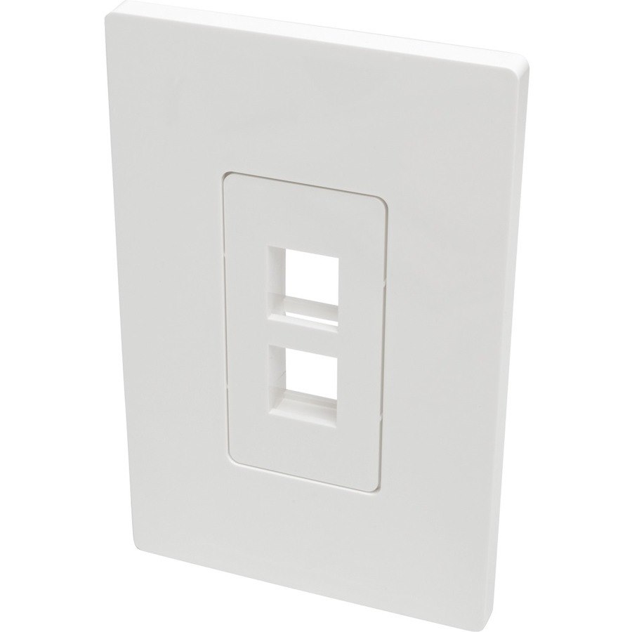 Tripp Lite by Eaton N080-102 Faceplate - 2 x Total Number of Socket(s) - Polycarbonate - White - TAA Compliant