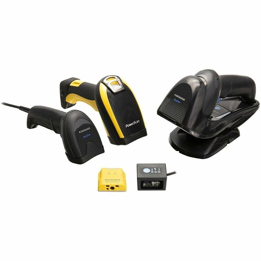 Datalogic PowerScan PM9501 Rugged Ticketing, Manufacturing, Asset Tracking, Inventory, Warehouse, Logistics, Picking Handheld Barcode Scanner Kit - Wireless Connectivity - Yellow - USB Cable Included