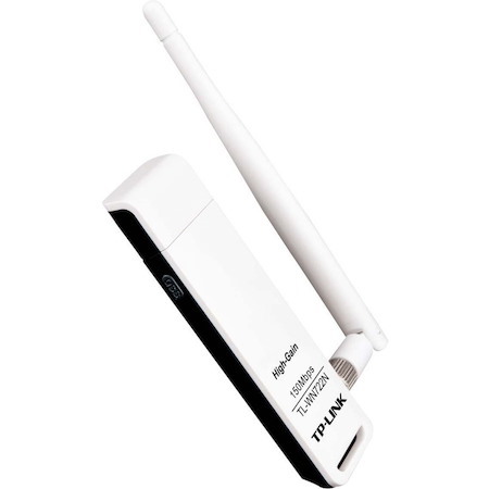 TP-LINK TL-WN722N Wireless N150 High Gain USB Adapter,150Mbps, w/4 dBi High Gain Detachable Antenna, IEEE 802.1b/g/n, WEP, WPA/WPA2