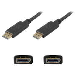 5PK 1ft DisplayPort 1.2 Male to DisplayPort 1.2 Male Black Cables For Resolution Up to 3840x2160 (4K UHD)