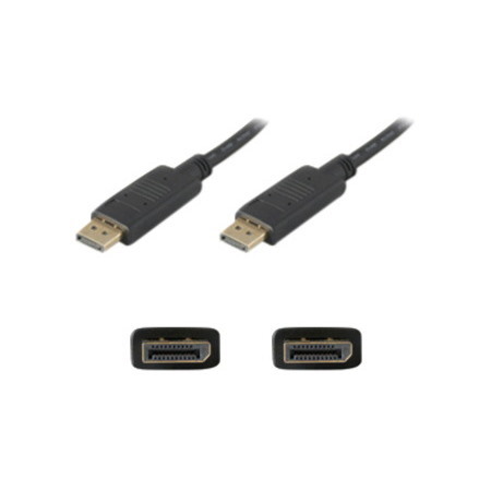 5PK 1ft DisplayPort 1.2 Male to DisplayPort 1.2 Male Black Cables For Resolution Up to 3840x2160 (4K UHD)