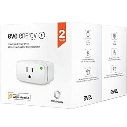 Eve Energy 2 Pack - Apple HomeKit-enabled smart plug & power meter with built-in schedules