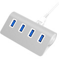 Sabrent 4 Port Aluminum USB 3.0 Hub (30" Cable) | Silver