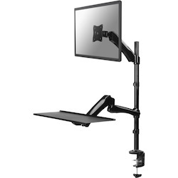 NewStar Desk Mount (clamp & grommet) for a Monitor (10-27" screen) AND Keyboard & Mouse (Height Adjustable) - Black