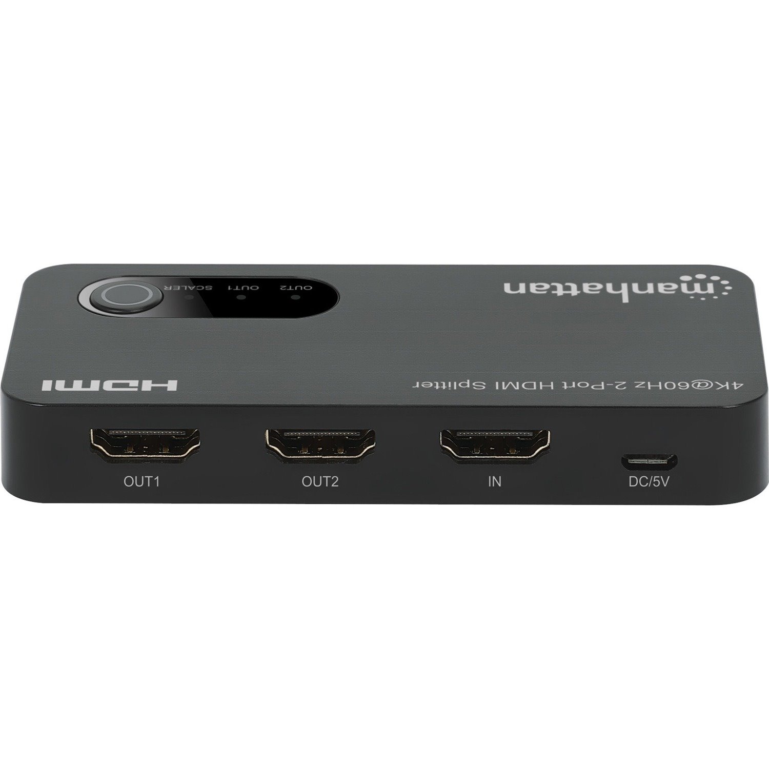 Manhattan 4K@60Hz 2-Port HDMI Splitter with Downscaling