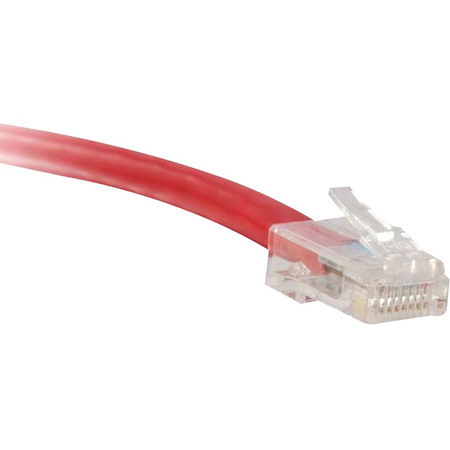 ENET Cat6 Red 7 Foot Non-Booted (No Boot) (UTP) High-Quality Network Patch Cable RJ45 to RJ45 - 7Ft