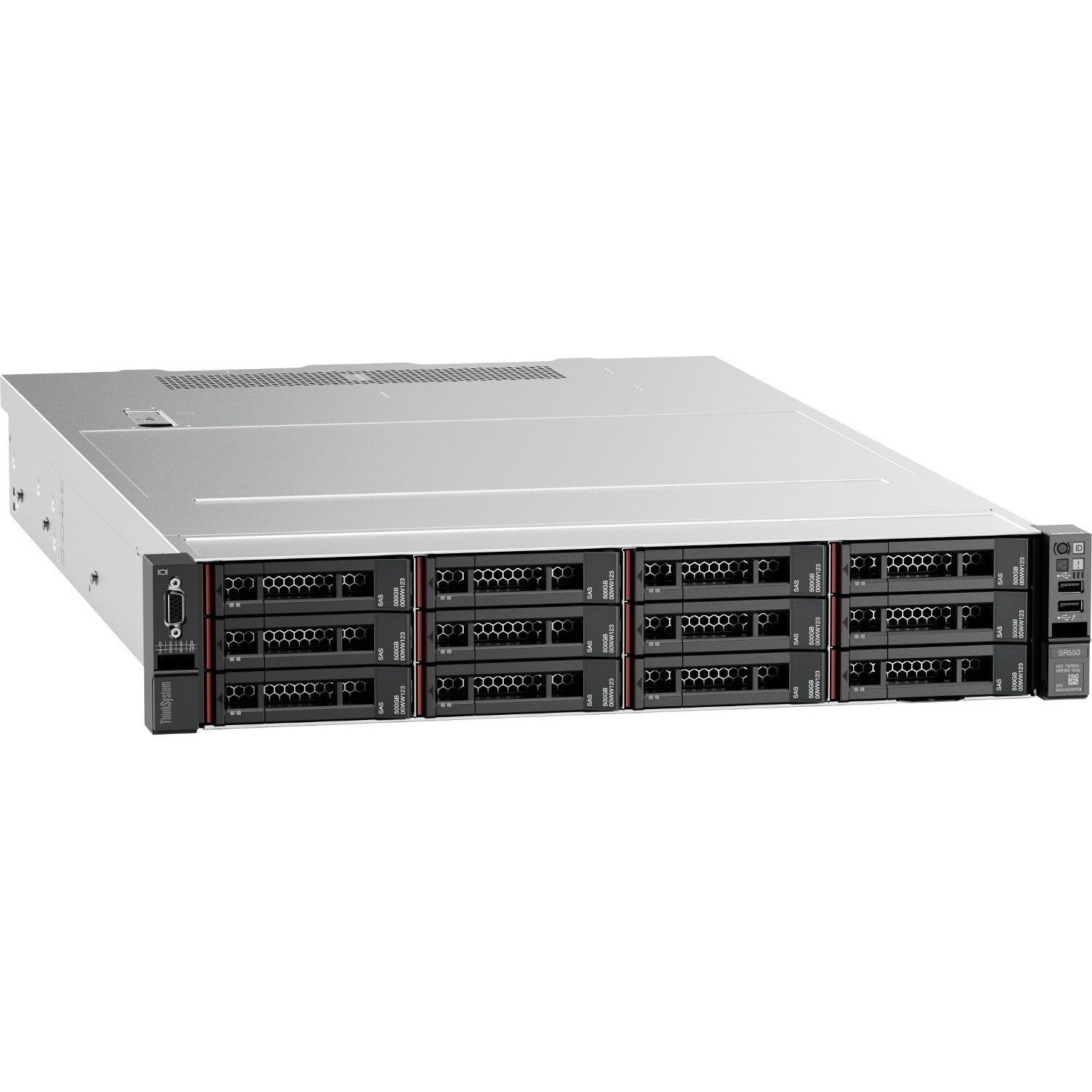 Lenovo ThinkSystem SR550 7X04A07YAU 2U Rack Server - 1 x Intel Xeon Silver 4210 2.20 GHz - 16 GB RAM - Serial ATA/600, 12Gb/s SAS Controller