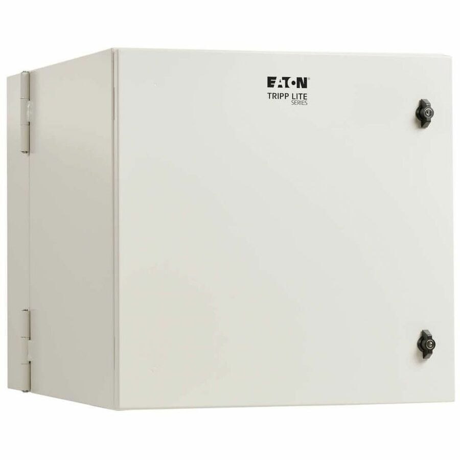 Eaton Tripp Lite Series SmartRack Industrial Enclosure with Lock - NEMA 4, Wall Mount, Metal Construction, Hinged Back, 28 in. Depth, 12U, Gray