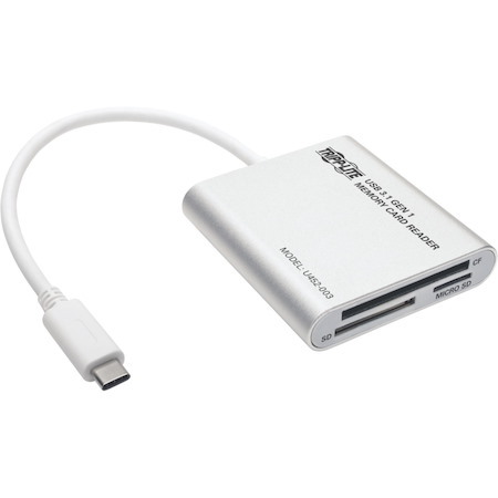 Tripp Lite by Eaton USB 3.1 Gen 1 USB-C Multi-Drive Smart-Card Flash-Memory Media Reader/Writer, Thunderbolt&trade; 3 Compatible