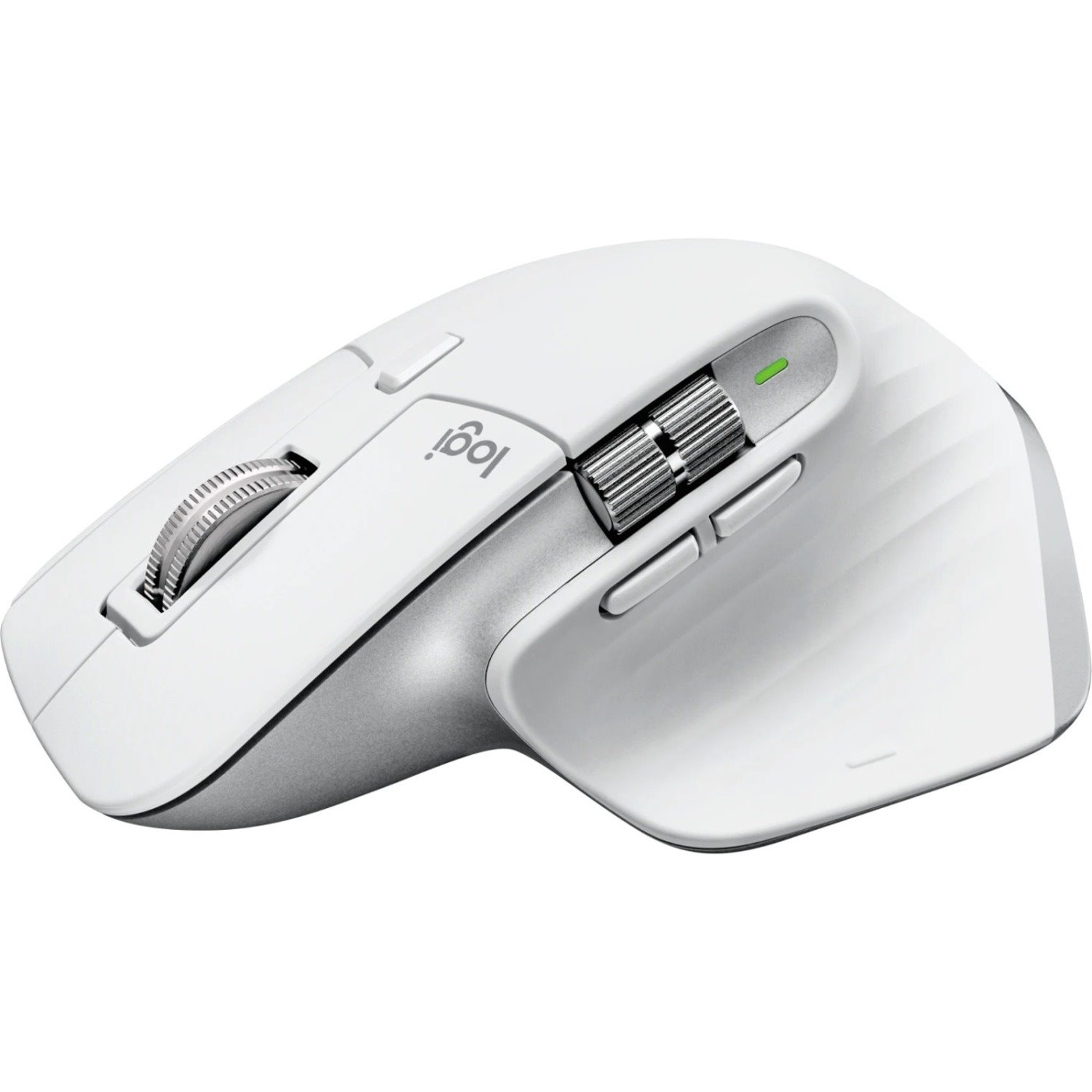 Logitech MX MASTER 3S Mouse - Bluetooth/Radio Frequency - USB Type C - Darkfield - 7 Button(s) - Pale Gray