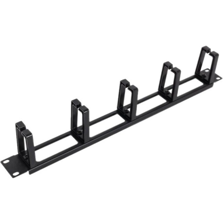 Rack Solutions 1U Horizontal Plastic D-Ring Pass Thru Cable Management Bar