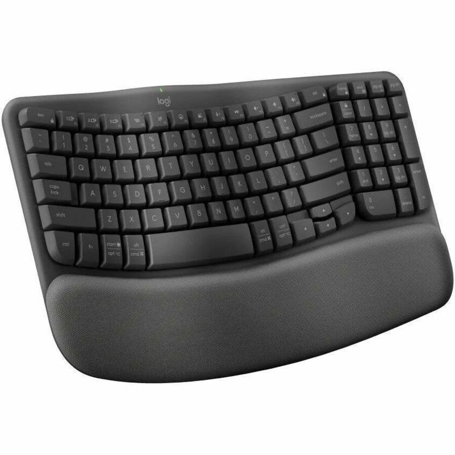 Logitech Wave Keys Keyboard - Wireless Connectivity - USB Interface - English - Graphite