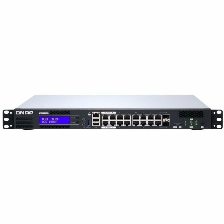 QNAP QGD QGD-1600-8G 16 Ports Manageable Ethernet Switch - Gigabit Ethernet - 10/100/1000Base-T, 1000Base-X