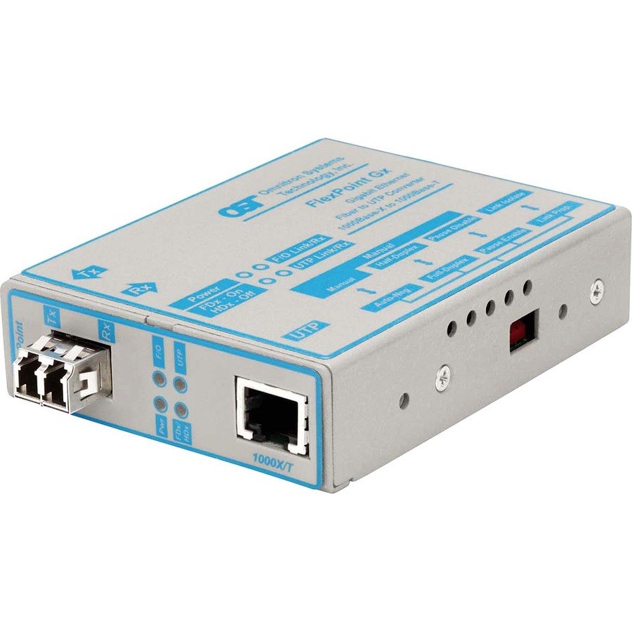 FlexPoint 1000Mbps Gigabit Ethernet Fiber Media Converter RJ45 LC Single-Mode 34km