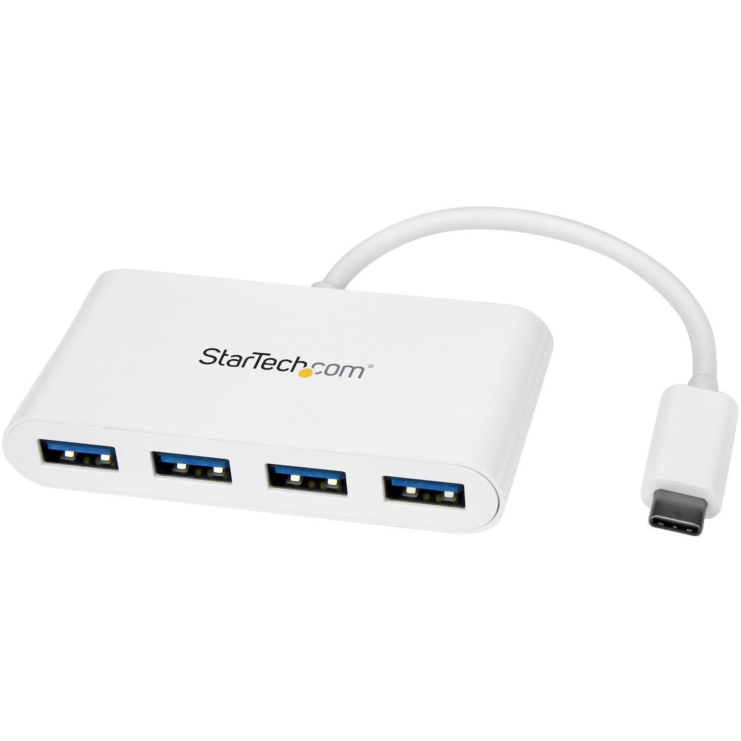 StarTech.com USB-C Hub - 4-Port USB 3.0 - USB-C to 4x USB-A - Bus Powered - White