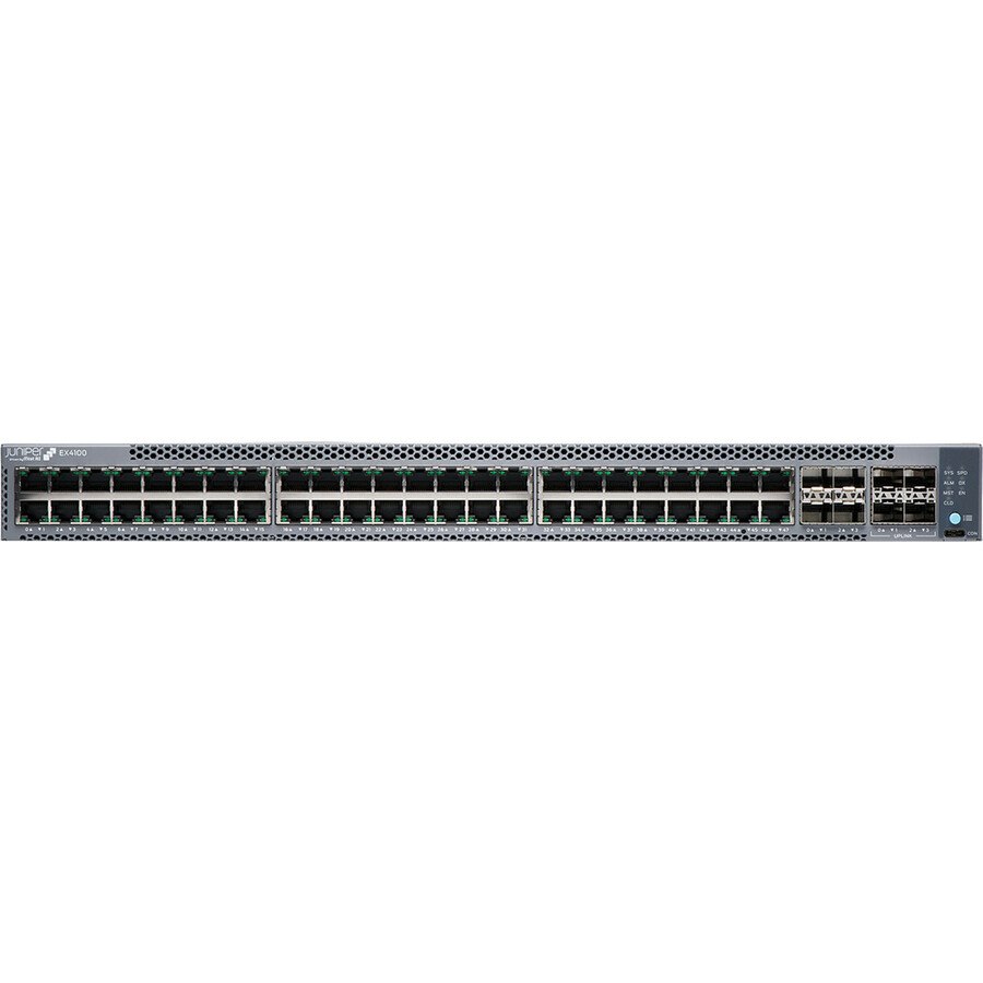 Juniper EX4100 EX4100-48T 48 Ports Manageable Ethernet Switch - 10 Gigabit Ethernet, Gigabit Ethernet, 25 Gigabit Ethernet - 10/100/1000Base-T, 10GBase-X, 25GBase-X - TAA Compliant