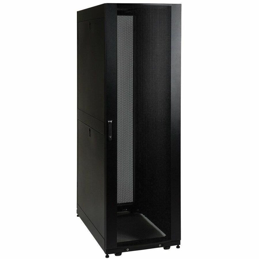 Eaton Tripp Lite Series 42U SmartRack Shallow-Depth Rack Enclosure Cabinet, Threaded 10-32 Mounting Holes with doors & side panels