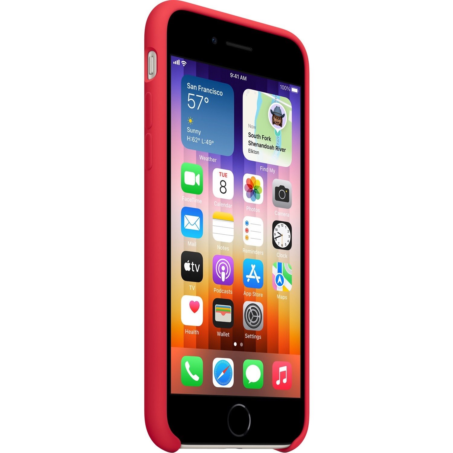 Apple iPhone SE Silicone Case - (PRODUCT)RED