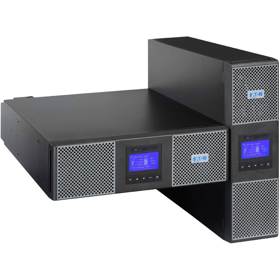 Eaton 9PX 5000VA 4500W 208V Online Double-Conversion UPS - L6-30P, 6x 5-20R, 1 L6-30R, 1 L14-30R Outlets, Cybersecure Network Card, Extended Run, 6U Rack/Tower - Battery Backup