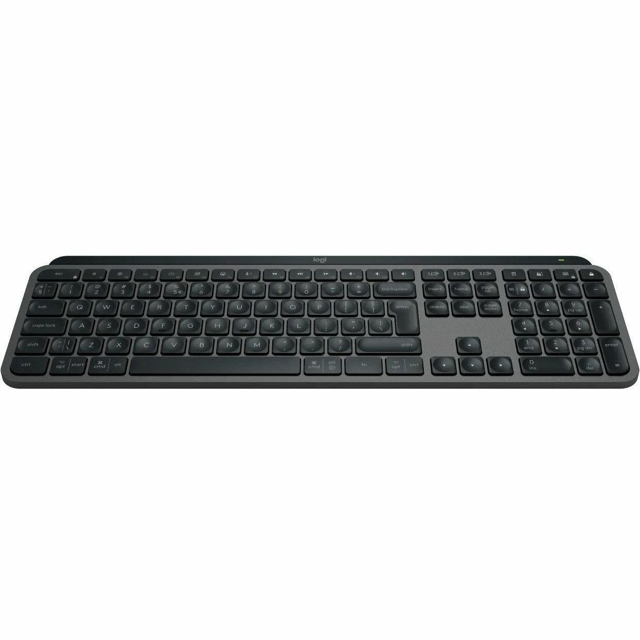 Logitech MX Keys S Keyboard - Wireless Connectivity - USB Interface - English (UK) - QWERTY Layout - Graphite