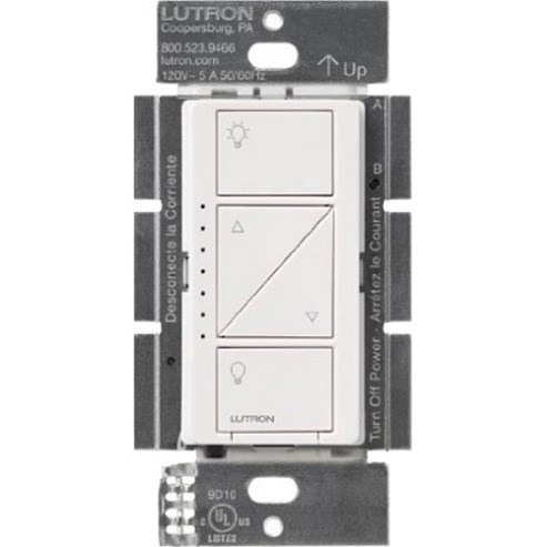 LUTRON PD-6WCL-WH-C Caseta® Dimmer 120 V, 600 W Incandescent/Halogen, 150 W LED/CFL White