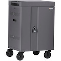 Bretford CUBE Cart Mini Charging Cart AC for 20 Devices, Charcoal Paint