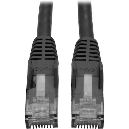 Eaton Tripp Lite Series Cat6 Gigabit Snagless Molded (UTP) Ethernet Cable (RJ45 M/M), PoE, Black, 100 ft. (30.5 m)