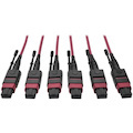 Eaton Tripp Lite Series MTP/MPO Multimode Base-8 Trunk Cable, 24-Strand, 40GB/100GB, 40/100GBASE-SR4, OM4 Plenum-Rated (3xF/3xF), Push/Pull Tab, Magenta, 23 m (75 ft.)