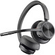 Poly Voyager 4300 UC 4320-M Wired/Wireless On-ear Stereo Headset - Black