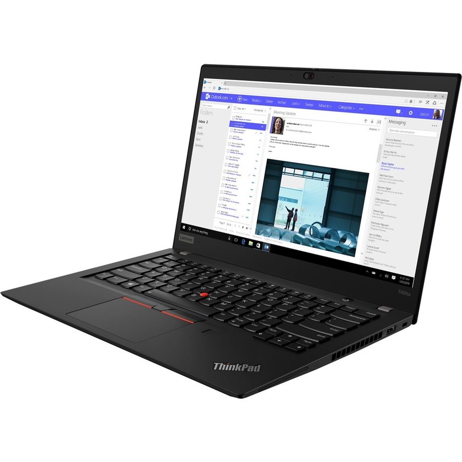 Lenovo ThinkPad T495s 20QJ0006CA 14" Notebook - AMD Ryzen 7 3700U - 16 GB - 512 GB SSD - French Keyboard - Black