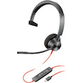 Poly Blackwire BW3310-M USB-C Wired Over-the-head Mono Headset