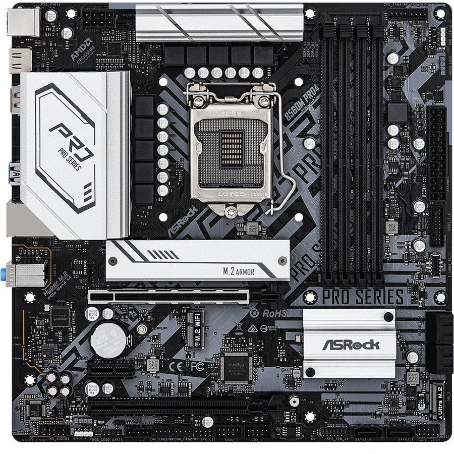 ASRock B560M Pro4 Desktop Motherboard - Intel B560 Chipset - Socket LGA-1200 - Micro ATX