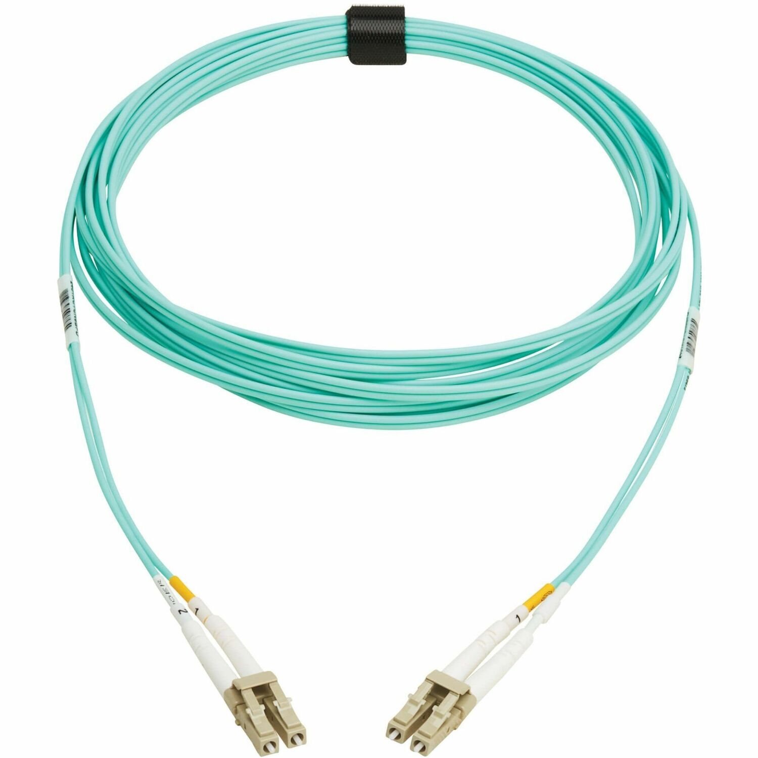 Eaton Tripp Lite Series 10Gb/40Gb/100Gb Duplex Multimode 50/125 OM4 LSZH Fiber Patch Cable (LC/LC), Aqua, 5M (16.4 ft.), TAA