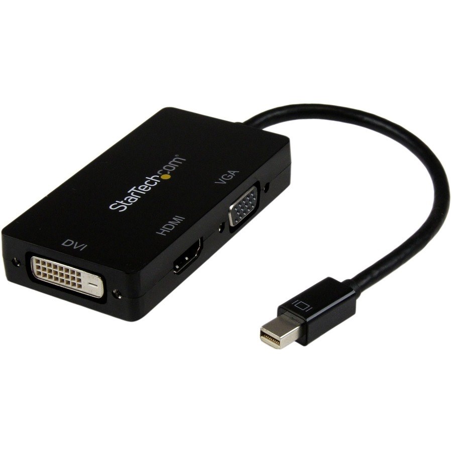 StarTech.com Mini DisplayPort Adapter - 3-in-1 - 1080p - Monitor Adapter - Mini DP to HDMI / VGA / DVI Adapter Hub