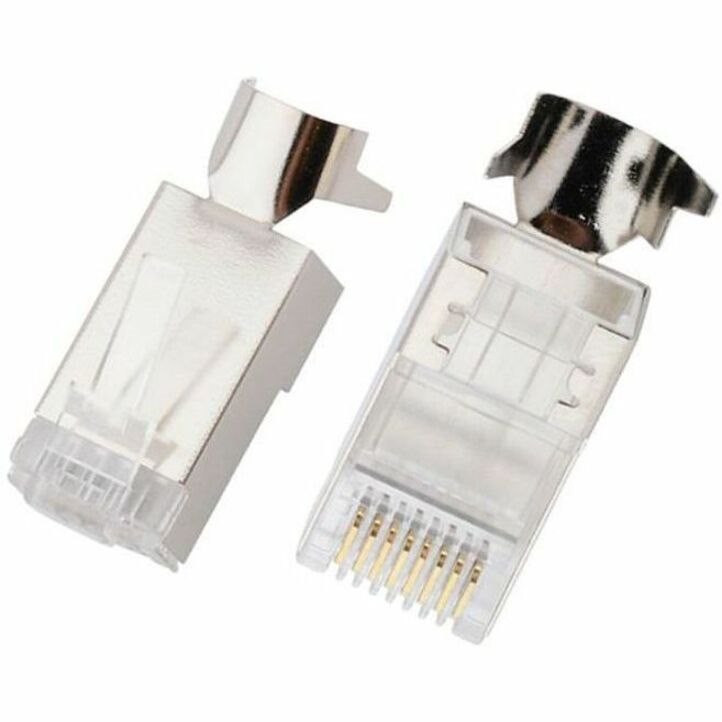 4XEM 100PK Shielded Cat6A RJ45 Ethernet Plugs/Connectors