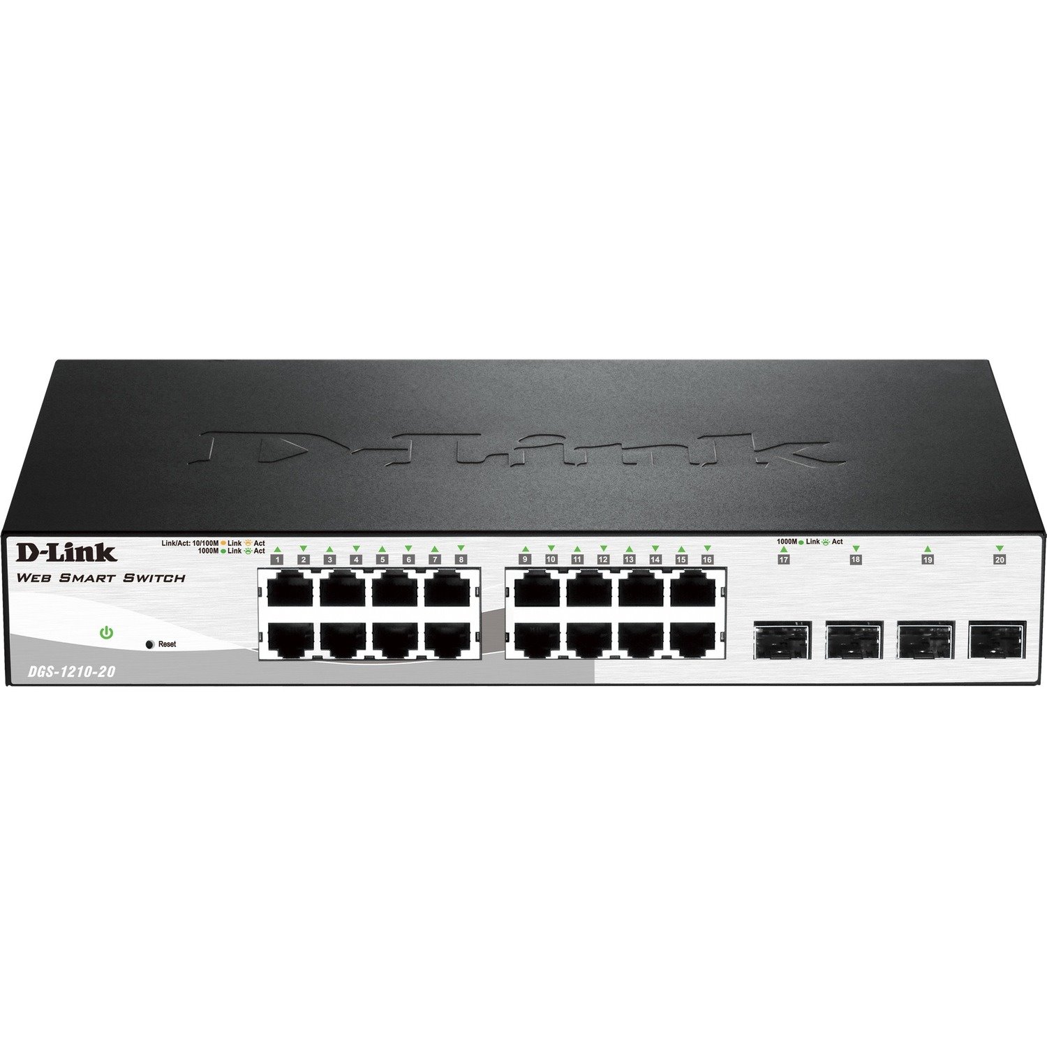 D-Link DGS-1210 DGS-1210-20 16 Ports Manageable Ethernet Switch - Gigabit Ethernet - 1000Base-X, 10/100/1000Base-T