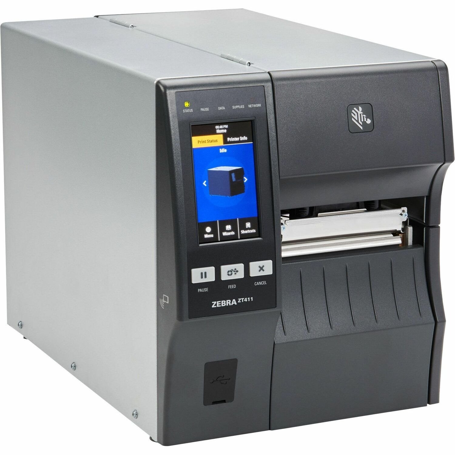 Zebra ZT411 Industrial, Manufacturing, Transportation & Logistic Thermal Transfer Printer - Monochrome - Label Print - Fast Ethernet - USB - USB Host - Serial - Bluetooth 4.1 - Wireless LAN - UK, EU