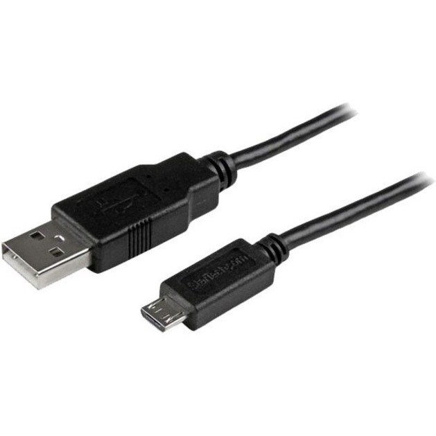 StarTech.com 0.5m Mobile Charge Sync USB to Slim Micro USB Cable - Phones & Tablets - A to Micro B M/M - Thin Micro USB Charging Cable