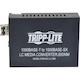 Tripp Lite by Eaton 10/100/1000 LC Multimode Fiber to Ethernet Media Converter, 550M, 850nm