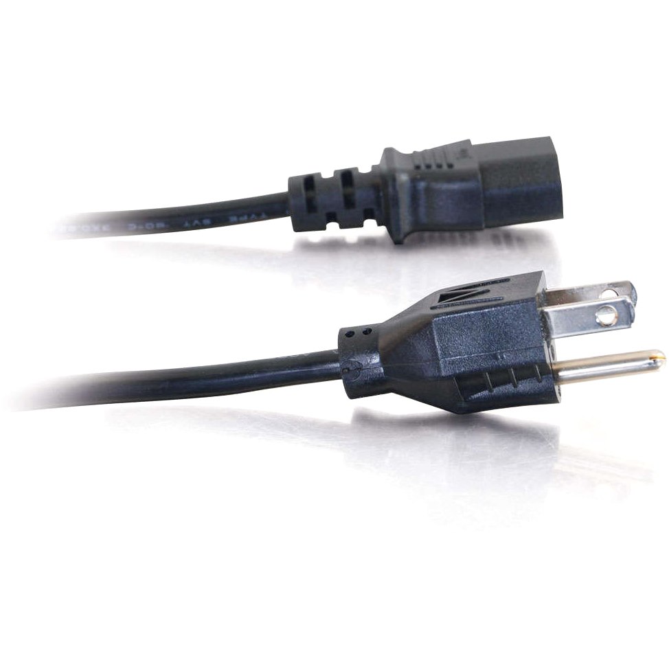 C2G 6ft 18 AWG Universal Power Cord (NEMA 5-15P to IEC320C13)