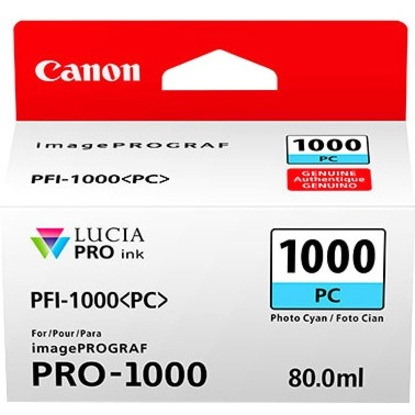 Canon LUCIA PRO PFI-1000 PC Original Inkjet Ink Cartridge - Photo Cyan Pack