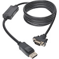 Eaton Tripp Lite Series DisplayPort 1.2 to VGA Active Adapter Cable (DP with Latches to HD15 M/M), 6 ft. (1.8 m)